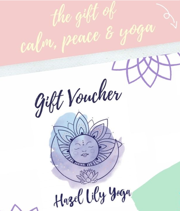 Hazel Lily Yoga Gift Vouchers