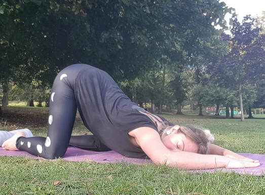 4 Yoga poses for back pain during pregnancy | Bala Asana | Hazel Lily Yoga